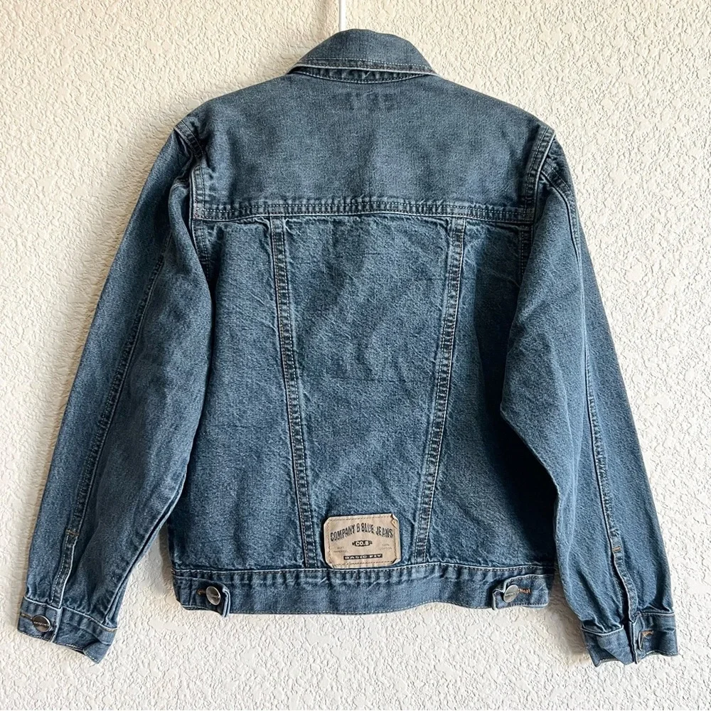 Girls Denim Jean Jacket Girls Size Small Basic Fit Company B Blue Jeans Denim